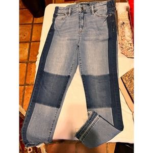 Lauren By Ralph Lauren Women's BOHO Skinny Ankle Jeans, Raw Hem. Size 10